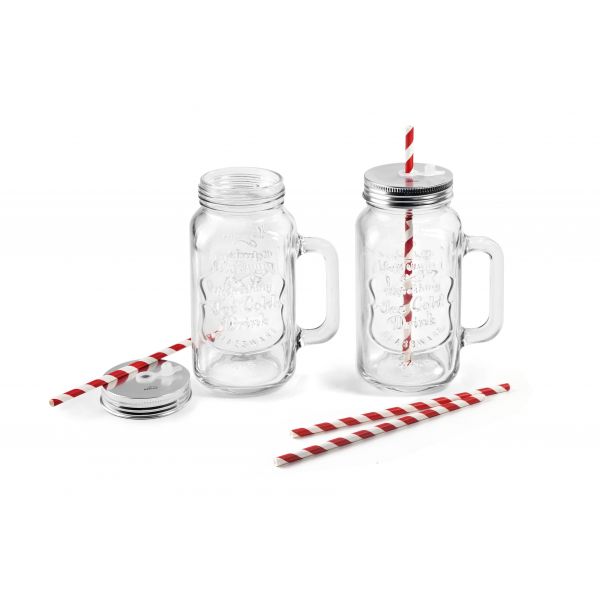 Jarra de vidrio con tapa, juego de 2 jarras de agua de vidrio de 34 onzas,  jarra de agua fría para té helado, limonada, café, elegante y moderno
